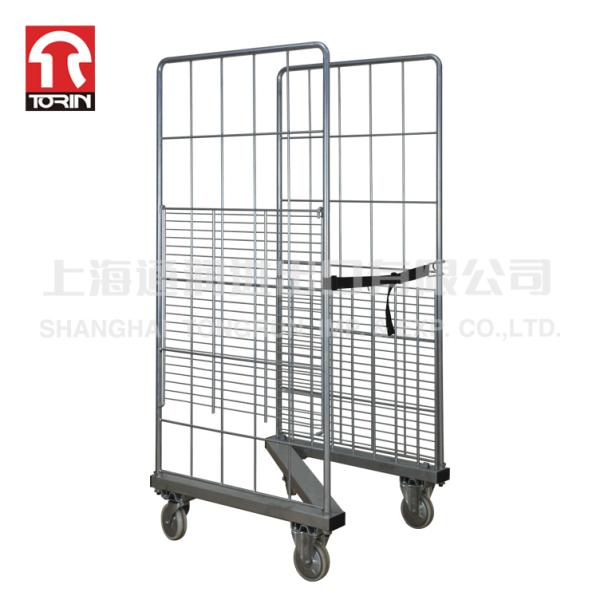 Torin SWK1011 High Quality Foldable Steel Mesh Drum Truck, Four-wheel Industrial Warehousing and Logistics Container