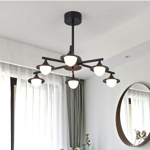 Unique Acrylic Black Aluminum Modern Pendant Light Different Shape