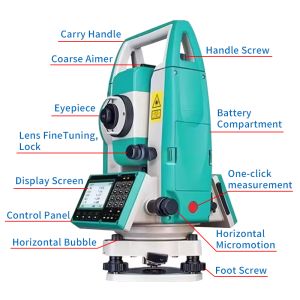 Ruide RTS-822R10M Total Station with 2'' Accuracy and Dual Axis Tilt Sensor