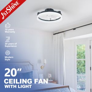 China ABS Clear Plastic Blades 20 Inch Ceiling Fan with LED Light and Flush Mount Design on sale