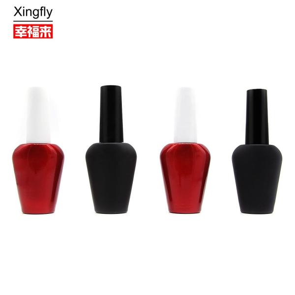 Quality Empty UV Gel 15ml Nail Polish Bottle Unique Shape With Cap And Brush wholesale