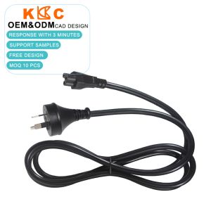 SAA Certified 3-Pin AU Plug to IEC C5 Electric Power Cord 10A/250V AC Power