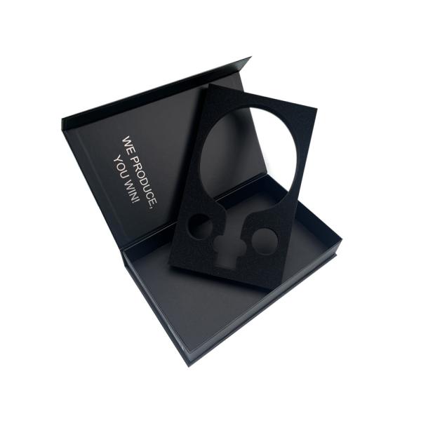 Custom Gold Stamping Logo Magnetic Close Paddle Rackets Box Packaging With Foam Insert