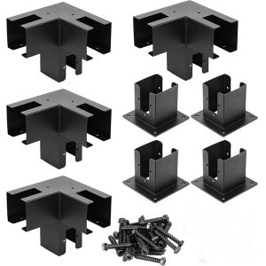 China Stamping Punching Bending Process 90 Degree Right Angle Brackets for Outdoor Pergolas on sale