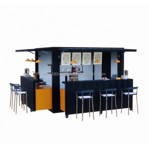 Cheap Fast Food Mini Pop-up Shop Cafe Shops Mobile Container Coffee Bar Houses with Modern Design Style and Aluminum Alloy Windows for sale