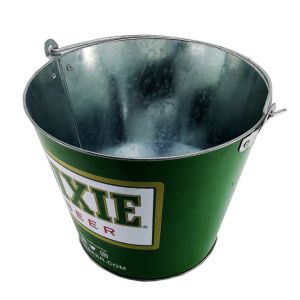 12L Metal Wine Bucket 4 Color Galvanized Ice Bucket With Handle