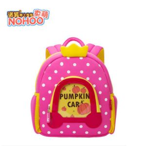 Lovely Pumpkin Angel Design Neoprene Toddler Backpack With Dots