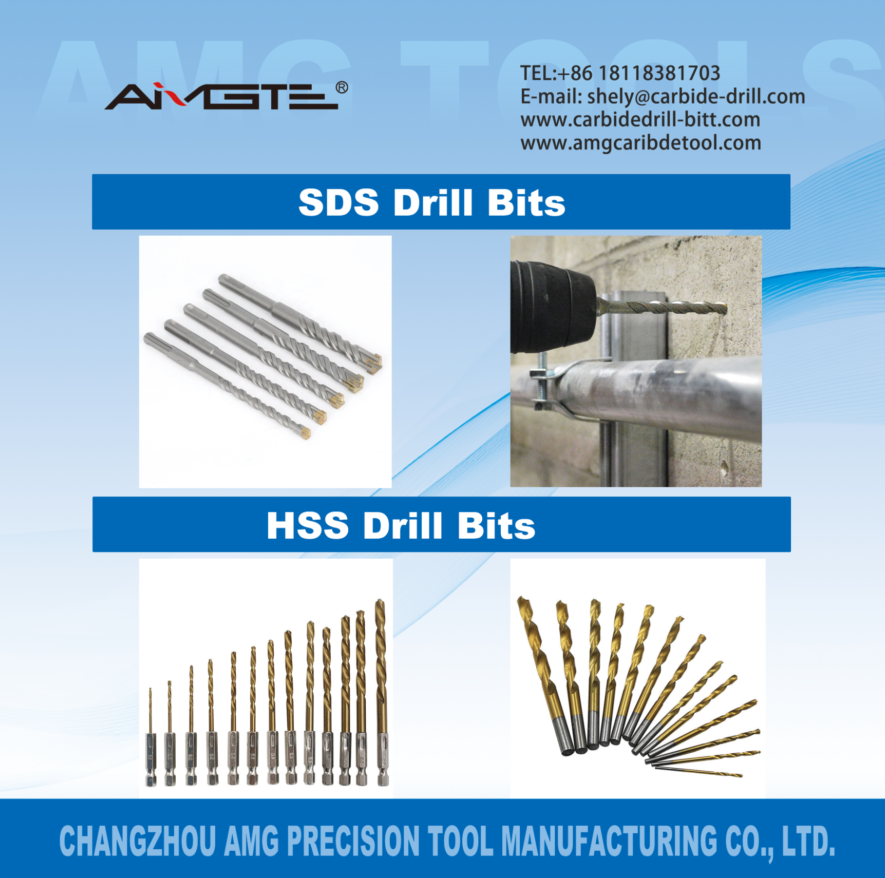 AMG High Speed Steel DIN338 M2 Fully Ground Long Twist Drill Bits HSS Deep Hole