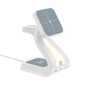 Phone Watch 3 In 1 Wireless Charger 20W / 15W Fast Magnetic With Dimmable LED