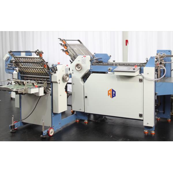 Quality High Speed Leaflet Paper Folding Machine 480mm Width Gear Driving Type wholesale