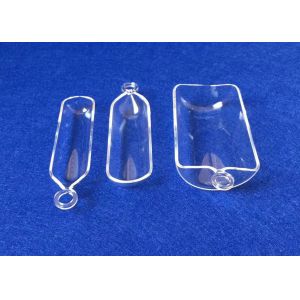 Customized Transparent Fused Quartz Combustion Boats 50ML With Ring