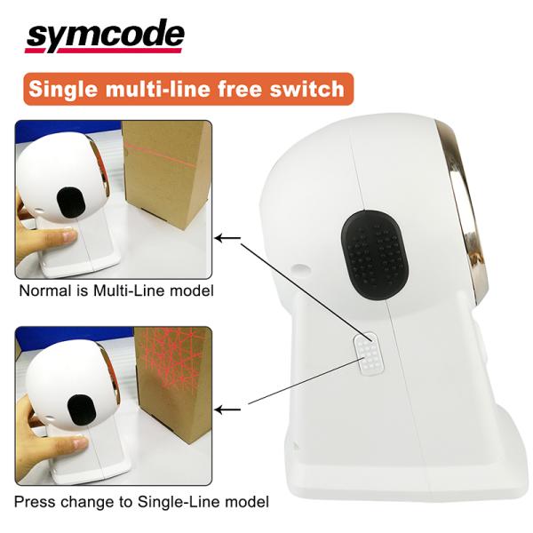 CMOS Desktop Barcode Scanner / Omni Directional Scanner No Need Accurate Positioning