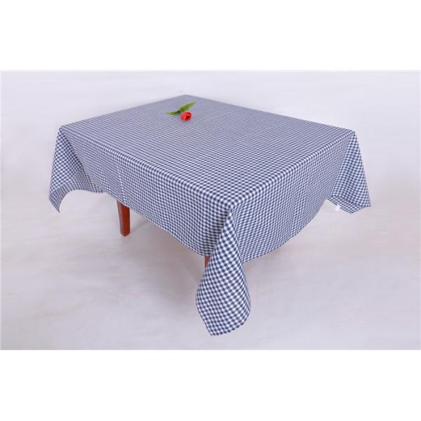 Quality Checkered Stain Resistant Promotional Table Covers , Rectangle Restaurant Table Cloth wholesale