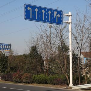China 8x200mm Traffic Signs Pole Q235b Galvanized Street Sign Posts on sale