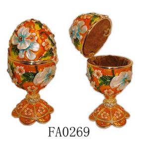 Faberge Egg Decorative Box Pewter Faberge Egg Decorative Box