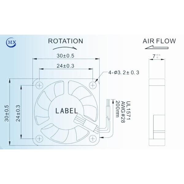 Micro Equipment Cooling Fans Ultra Speed Used In Sensor , Brushless Dc Motor