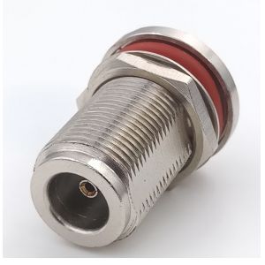 N Type Female RF Coaxial Connector Nut Mounting With Crimp For Cable
