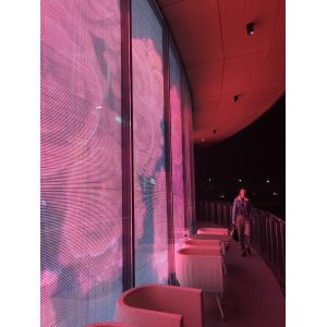 P2.5transparent glass screen full color , 3G WIFI transparent video wall