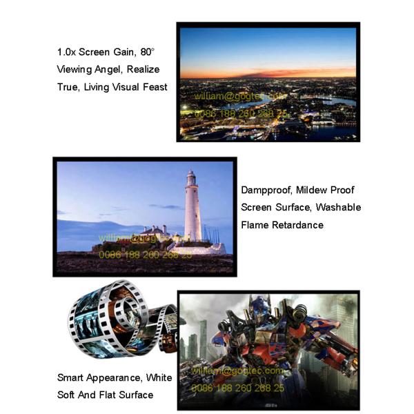 100" 4:3 foldable tripod projection projector screen HD 3D TV home theater fiberglass