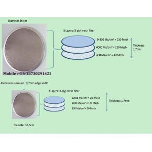 50 micro mesh round shape Stainless Steel Disc Filter Screen mesh