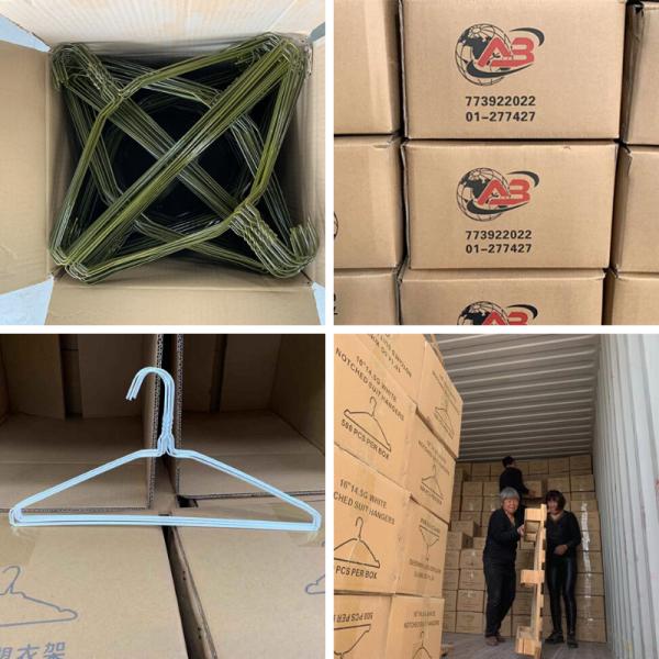 Steel Thin Wire Hangers , Electrostatic Spraying Wet Clothes Drying Hanger