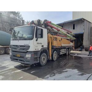 China 2019 Xg 58m Benz Used Heavy Equipment Concrete Boom Pump for Construction in Orange on sale