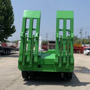 3-Axle 60t Dump Semi-Trailer with Hydraulic Ramp Low Bed Trailer and 4/5/6mm