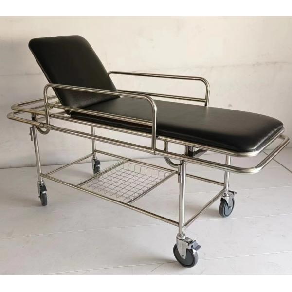 Backrest Adjustable Patient Transfer Stretcher Trolley For Emergency Surgical