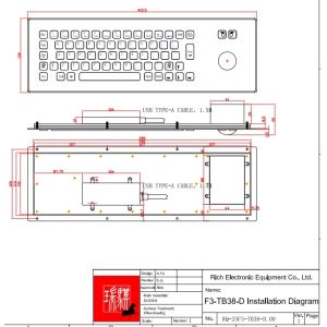 kiosk IP65 / IK07 WATERPROOF DUSTPROOF Explosion Proof Industrial Keyboard