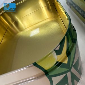 Personalized Modern Biscuit Tin Can , Logo Custom Metal Tin Box