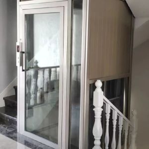 Custom Glass-Cabin Hydraulic Elevator – 5 Floors, Pitless Design