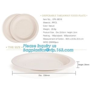 custom printed party plates disposable sugarcane bagasse plate Biodegradable