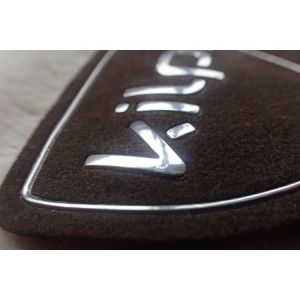 Custom Heat Transfer Embossed Leather Patches 3D Logo On Suede , Clothes TPU