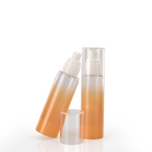 Orange 50ml Cylinder Empty Plastic Lotion Bottles
