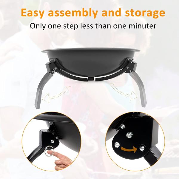 Outdoor Wood Burning Brazier Charcoal Barbecue Pit Steel For Camping Beach