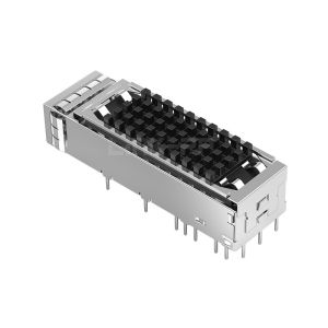 LP11BCS2030 SFP+ 1x1 Cage With Heat Sink Sorder Through Hole, Right Angle