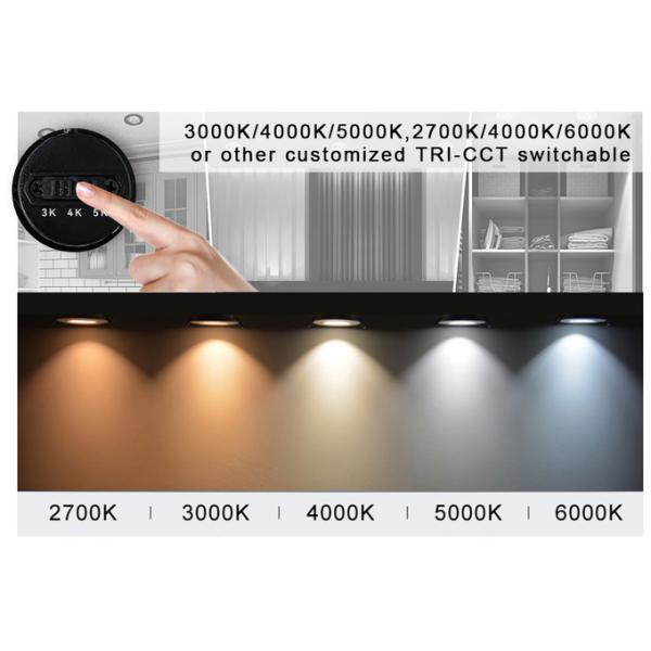 Customizable 15W COB LED MR16 Module With Tri-CCT Options 3000K/4000K/5000K Or 2700K/4000K/6000K