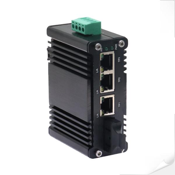 Quality Industrial Gigabit Switch 3 Copper 1 Fiber Port Wide Temp IP40 Rated wholesale
