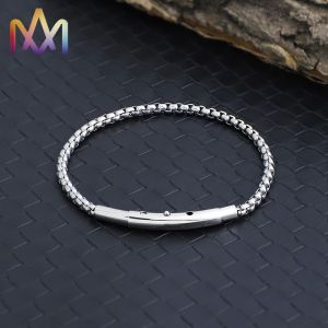 Hypoallergenic SS316L Men Punk Bracelet With Handmade Cuff Chain