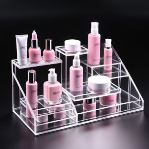 Elegant Acrylic Cosmetic Display Stands – Customizable, Durable, and Stylish
