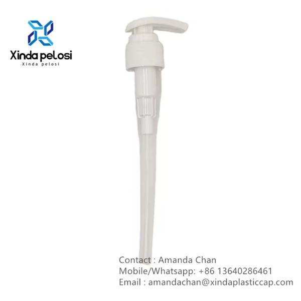 Quality Plastic Lotion Pump White Color Ribbed Cap Dispenser Pump For Lotion Bottle wholesale