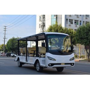 Safe & Comfortable Electric Sightseeing Bus 18 Seats 72V Lithium Battery High Climbing Ability Support Long Range