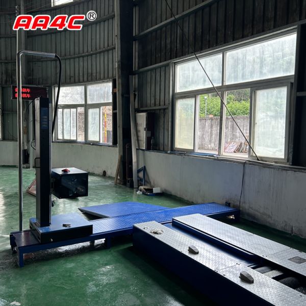 AA4C 2-wheeled motorcycles Centralized testing line include brake force axle load speedometer clamping wheel alignment headlight tester noise meter