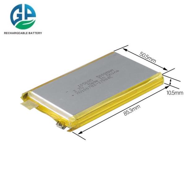 High Capacity 3.7v 18.5wh Custom Lithium Polymer Battery Rechargeable Lithium Polymer Battery 105085 3.7V 5000mah