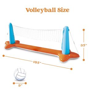 AJUNION PVC Inflatable Volleyball Pool Floating Swimming Float for Max Capacity