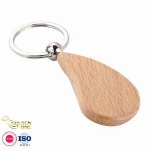 Blank Wooden Key Chain Round Rectangular Sublimation Engraved Logo