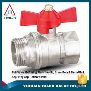1.6 Mpa Nickel Plated Socket Weld Nsf Threaded Brass Ball Valve