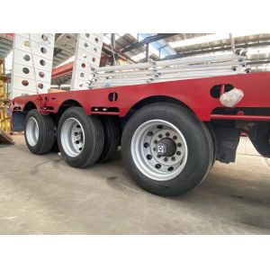 3 Axles 80/100 Ton Hydraulic Detachable Gooseneck Lowbed Trailer with Air