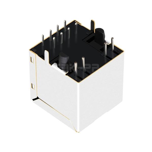 Quality LPJD4012-9BENL 10/100 Base-T Green/Yellow Leds Vertical RJ45 Female Connector wholesale