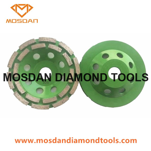 Double Rows Diamond Segment Cup Wheel Disc with Thread